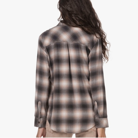 Rails Milo Latte Black Shadow Button-Front Shirt - Picture 3 of 9